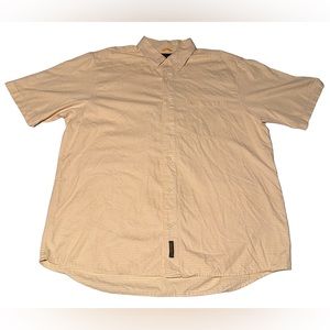 Timberland Men's Tan Short Sleeve Shirt, Size XL